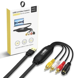 VHS to Digital Converter 1080P, RCA to USB Capture Card, Video Capture - Convert VHS VCR Hi8 to Digital Video Converter for Mac OS, Windows 7 8 10 11, Compatible with Camcorder Camera PC TV VHS to Digital Converter 1080P, RCA to USB Capture Card, Video Capture - Convert VHS VCR Hi8 to Digital Video Converter for Mac OS, Windows 7 8 10 11, Compatible with Camcorder Camera PC TV