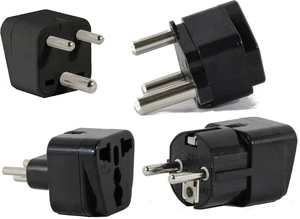 US to South Africa Travel Adapter Plug for USA/Universal to Africa Type M N D E (C/F) AC Power Plugs Pack of 4 US to South Africa Travel Adapter Plug for USA/Universal to Africa Type M N D E (C/F) AC Power Plugs Pack of 4