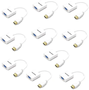 PrismSync HDMI to VGA Adapter 10-Pack for Laptop to Projector 1080p PrismSync HDMI to VGA Adapter 10-Pack for Laptop to Projector 1080p