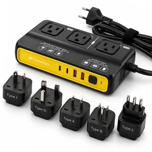 220V to 110V Power Converter EU to US, 2000W Voltage Converter for Europe Travel, Travel Power Converter with 2 USB-C & 2 USB-A Outputs, Travel Adapter Kit Include Type A/B/C/E/F/G/I/L - Black 220V to 110V Power Converter EU to US, 2000W Voltage Converter for Europe Travel, Travel Power Converter with 2 USB-C & 2 USB-A Outputs, Travel Adapter Kit Include Type A/B/C/E/F/G/I/L - Black