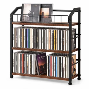 Exood 3-Tier CD Storage Rack, Holds Up to 123 Jewel Cases, Easy to assemble Exood 3-Tier CD Storage Rack, Holds Up to 123 Jewel Cases, Easy to assemble