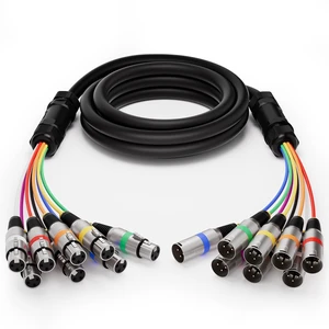 Heams Professional 8 Channel XLR Snake Cables 25FT, Noise Free Heams Professional 8 Channel XLR Snake Cables 25FT, Noise Free