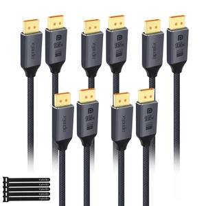 xyaudio 80Gbps Displayport Cable 2.1,16K@60Hz, 8K@120Hz, 4K@240Hz,1080P@360Hz, DP80 HDR DSC 1.2a,FreeSync Display Port Cord for Gaming PC, Monitor 5090,7900XTX,S1334 (4 ft -5pack) xyaudio 80Gbps Displayport Cable 2.1,16K@60Hz, 8K@120Hz, 4K@240Hz,1080P@360Hz, DP80 HDR DSC 1.2a,FreeSync Display Port Cord for Gaming PC, Monitor 5090,7900XTX,S1334 (4 ft -5pack)