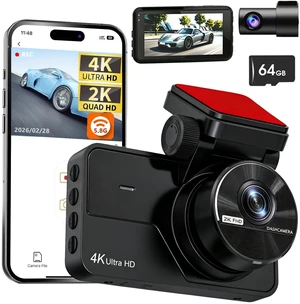 Dual Dash Cam Front and Rear, 4K+2K Dash Camera for Cars, Front Rear Dashcam G-Sensor, 170 Wide Angle, 3" IPS Screen, 24H Parking Monitor, Loop Recording, WiFi & APP Control, with 64GB Card Dual Dash Cam Front and Rear, 4K+2K Dash Camera for Cars, Front Rear Dashcam G-Sensor, 170 Wide Angle, 3" IPS Screen, 24H Parking Monitor, Loop Recording, WiFi & APP Control, with 64GB Card