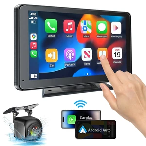 Portable Wireless with Apple CarPlay and Android Auto Screen for Car, 7" HD Touch Screen Car Stereo with Mirror Link, Bluetooth 5.2, Backup Camera, AUX,FM Transmitter for All Vehicle Portable Wireless with Apple CarPlay and Android Auto Screen for Car, 7" HD Touch Screen Car Stereo with Mirror Link, Bluetooth 5.2, Backup Camera, AUX,FM Transmitter for All Vehicle