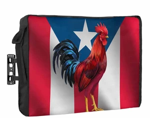 VANDARRINS Puerto Rico Flag Waterproof Outdoor TV Cover, Chicken Animal Red Strip Pentagram Outside Weatherproof TV Enclosures for 60 to 65 Inch LCD Television Shield Flat Screen Protectors VANDARRINS Puerto Rico Flag Waterproof Outdoor TV Cover, Chicken Animal Red Strip Pentagram Outside Weatherproof TV Enclosures for 60 to 65 Inch LCD Television Shield Flat Screen Protectors