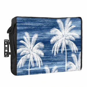 Zefadutok Summer Palm Trees Outdoor TV Cover Tropical Coastal Rustic Navy Blue Abstract Waterproof Weatherproof TV Screen Protector with Remote Control Pocket for 60 to 65 Inch Television Outside Zefadutok Summer Palm Trees Outdoor TV Cover Tropical Coastal Rustic Navy Blue Abstract Waterproof Weatherproof TV Screen Protector with Remote Control Pocket for 60 to 65 Inch Television Outside