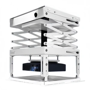 BOZHENYULEI Electric Projector Ceiling Mount, Hidden Retractable Remote Control Projector Lift, Universal 39 inch Travel Distance, 22 lbs Max Load, 110V Low-Noise Motor for Home Theater Office BOZHENYULEI Electric Projector Ceiling Mount, Hidden Retractable Remote Control Projector Lift, Universal 39 inch Travel Distance, 22 lbs Max Load, 110V Low-Noise Motor for Home Theater Office