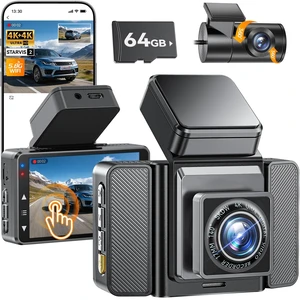 4K Dual Dash Cam Front and Rear, STARVIS Sensors Free 64GB Card 5.8GHz WiFi Dash Camera for Cars,140Wide Angle,3" IPS Screen, Dash Camera for Cars, Parking Monitor 4K Dual Dash Cam Front and Rear, STARVIS Sensors Free 64GB Card 5.8GHz WiFi Dash Camera for Cars,140Wide Angle,3" IPS Screen, Dash Camera for Cars, Parking Monitor