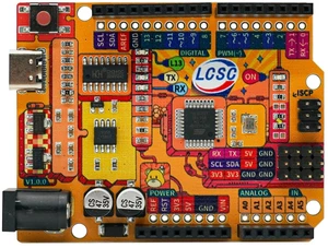 UNO R3 Board ATmega328P Microcontroller with Tutorial Compatible with Arduino IDE(USB C Port) (Gold) UNO R3 Board ATmega328P Microcontroller with Tutorial Compatible with Arduino IDE(USB C Port) (Gold)