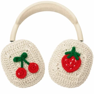 Handmade Airpods Max Cover - Apple Headphone Cover Cute Design Crochet, Airpod Max Ear Covers, Airpod Max Accessories, Apple Max Pro Headphone Covers, Air Pod Max Stylish Design (Red Cherry) Handmade Airpods Max Cover - Apple Headphone Cover Cute Design Crochet, Airpod Max Ear Covers, Airpod Max Accessories, Apple Max Pro Headphone Covers, Air Pod Max Stylish Design (Red Cherry)