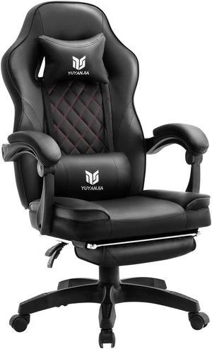 Gaming Chair, Gaming Chair with Footrest, Computer Gaming Chair for Kids, Big and Tall Gaming Desk Chair, Comfortable Reclining Gaming Chair for Heavy People,Heavy Duty Gaming Chair for Adults