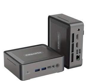 MiniHyper  Mini PC AMD Ryzen 7 5825U (8C/16T, Up to 4.5GHz) - 16GB DDR4, 512GB SSD, 4K UHD Triple Display, Compact Desktop for Home, Office, and Business Use