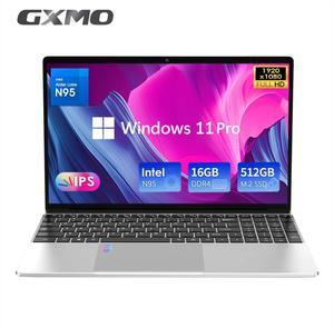 GXMO 15.6 Inch Laptop 2025 Intel 11th Gen N95(Up to 3.4GHz), 16GB RAM, 512GB SSD, Backlit Keyboard, Fingerprint Reader, FHD 1080P IPS Display, Thin Laptop & Thin for Work, Gaming, Business