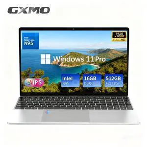 GXMO Laptop 15.6" IPS 1080P Notebook PC,16GB DDR4 512GB SSD, Quad-Core Intel 12th Gen N95 Processor, HD Camera,Windows 11 Pro Laptop, Fingerprint Unlock, Backlit Keyboard USB3.0 Port GXMO Laptop 15.6" IPS 1080P Notebook PC,16GB DDR4 512GB SSD, Quad-Core Intel 12th Gen N95 Processor, HD Camera,Windows 11 Pro Laptop, Fingerprint Unlock, Backlit Keyboard USB3.0 Port