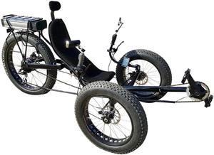Fold & Glide: ERT-36 Unveiling the Folding Electric Recumbent Tricycle Trike, adult electric trike tricycle, 3 three wheel electric bike, off road trike