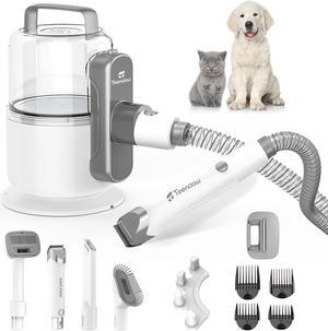 Teendow 5 in 1 Pet Grooming Vacuum, 10000pa Suction 3 Modes and 2.1L Large Capacity Dust Cup, Dog Vacuum for Shedding Grooming, Pet Vacuum for Dog Hair at Home (V10)