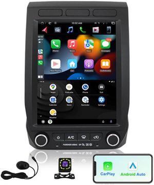 KSPIV 12.1 Inch Tesla Style Touch Screen Car Radio for Ford F150 /Raptor 2015-2021 Stereo, Compatible with Wireless CarPlay/Android Auto, 4+64G GPS Navigation, BT, WIFI, Bluetooth Voice Control