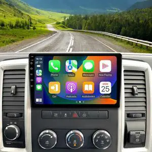 KSPIV 10 Inch Car Stereo for Jeep Wrangler JK 2007-2016/Compass Patriot/Dodge RAM Charger, Android Head Unit with Wireless Carplay & Android Auto,GPS Navi BT Rear Camera FM AM 2+64G/4+64G