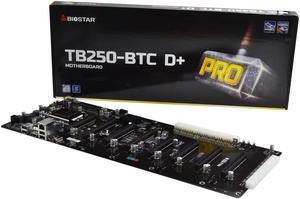 BIOSTAR TB250-BTC D+ LGA1151 SODIMM DDR4 2400 8 GPU Support Mining Motherboard