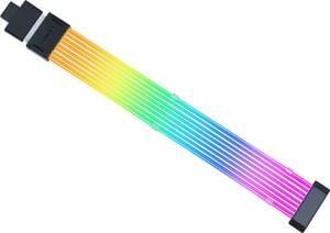 LIAN LI Strimer Wireless 12+4pin.Addressable RGB GPU Power Extension Cable- 8 Light Guides(Not Inclueded Wireless Transmitter)