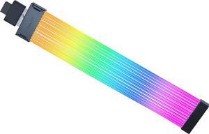 LIAN LI Strimer Wireless 12+4pin Wide .Addressable RGB GPU Power Extension Cable- 12 Light Guides(Not Inclueded Wireless Transmitter)