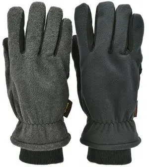 G & F 3M Thinsulate Lining Winter Outdoor Gloves, Themo Gloves, Black/Grey, 1 Pair X-Large