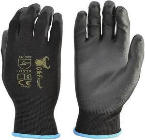 12 Pairs Men Work Gloves Rubber Coated Ideal for General Duty Work - Large Multi-Color X-Large