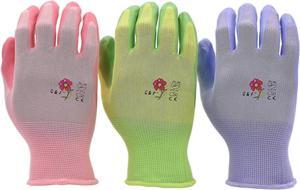 G & F Products Women Garden Safety Gloves, Micro-Foam Coating, 12 Pairs, Color Multi