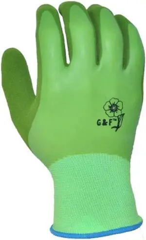 G&F Aqua Gardening Women Gloves with Double Micro Foam Latex Water Resistant Palm