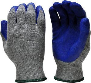 G&F Products Work Gloves 1511M-DZ Rubber Latex Coated, Men's Size medium,12 Pairs