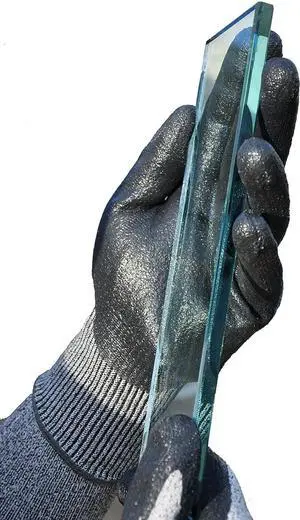 G & F 10600AM CUTShield Cut Resistant, Slash Resistant Work Gloves, Nitirle Coated Work Gloves, Grey, Medium