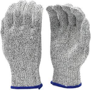 G & F 57100L CUTShield Classic level 5 Cut Resistant Gloves for Kitchen,Food Grade Cut Resistant Gloves, Large., Grey