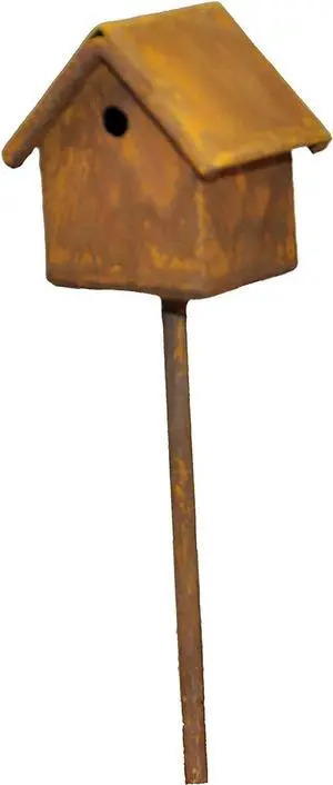 G & F Products MiniGardenn 10020 Fairy Garden Miniature Bird House Pick