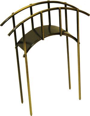 G & F Products MiniGardenn 10030 Fairy Garden Miniature Mini Bridge, Rustic, 4" L x 1.25" W x 2.5" H with 2" Picks