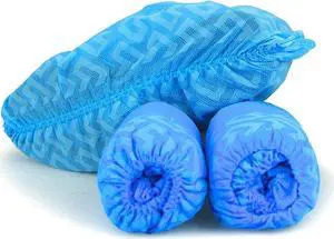 G & F Products - 13033 Premium 100 Pack (50 Pairs ) Disposable Boot & Shoe Covers Slip - Resistant fits up to size 11 US Men and 13 US Women, Blue, Large
