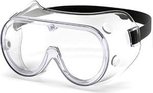 Protective Safety Goggles, Clear Lens & Anti Fog, Adjustable Head Belt Lightweight & Durable, 1 Pack 2 Boxes