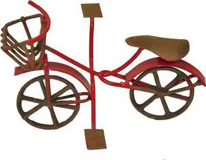 G & F Products MiniGardenn 10022 Fairy Garden Miniature Mini Bicycle, Red