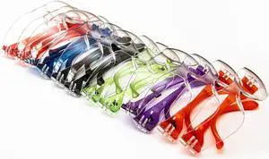 Goggles Safety Glasses With 99% Protection Against UV-A, B & C Rays, Impact, Resistant & Clear Lenses Unisex 6 Or 12 Pack Multicolour