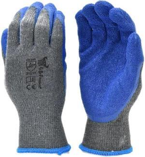 G & F Knit Work Gloves 3100XL-DZ, Textured Rubber Latex Coated, 12 Pairs, Men's Size x-Large