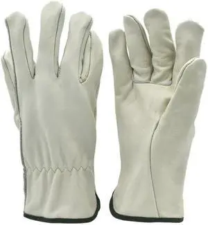 G & F Work Gloves 6003-3 Cowhide Unisex Leather, Straight Thumb, 3 Pairs, Size X Large