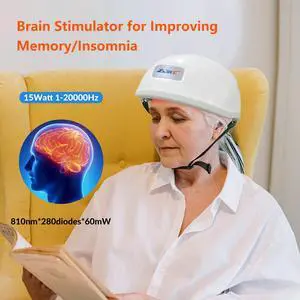 ZJKC PBM Infrared LED Helmet 810nm Red Light Therapy Neuromodulation Brain Treatment for Migraine Autism Parkinson Depression