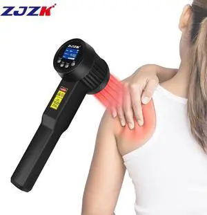 ZJZK Medical Grade Low Level Laser Light Treatment Cold Laser Therapy for Dogs and Human Pain Relief 650nmx10+808nmx15 5000mW