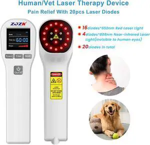 ZJZK Cold Laser Chiropractor Laser Treatment Near Me 808Nm 650Nm For Cervical Spondylosis Rheumatoid Arthritis Home Portable