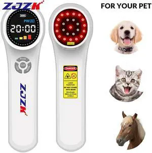 ZJZK Low Level Laser Light Therapy 660nm 810nm 980nm Cold Laser Therapy For Back Pain  Tendinitis Neuralgia  Tenosynovitis White