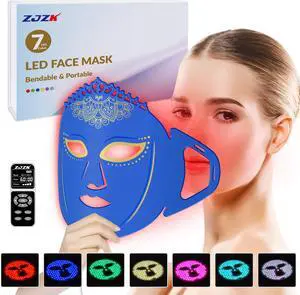 ZJZK 7 Color Red Light Therapy Mask 360Chips Led Face Mask Light Therapy Red Light Therapy For Face Repair Damaged Skin