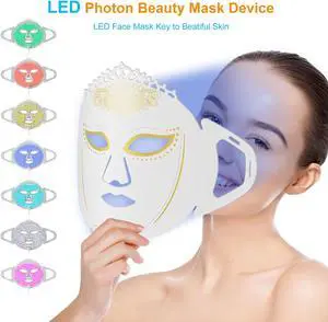 ZJZK Best At Home Red Light Therapy 7 Color Led Light Therapy Face Mask Beauty Facial Mask For Skin Rejuvenation Skin Repair