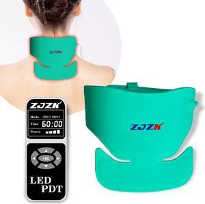 ZJZK 660nm 850nm 940nm Led Red Lamp Therapy Near Infrared Light Therapy Heating Pad Device for Neck Shoulder Back Leg Pain Relief Green
