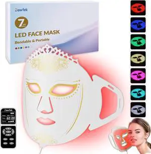ZJZK 7 Color Light Therapy 360Pcs Chips Red Light Therapy Mask For Skin Rejuvenation Anti-Aging Lighten Dark Circles