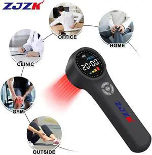 ZJZK Low Level Laser Therapy Near Me 16X660Nm 4X810Nm 4X980Nm For Disc Herniation Cervical Vertebra Pain Handheld For Home Use Black